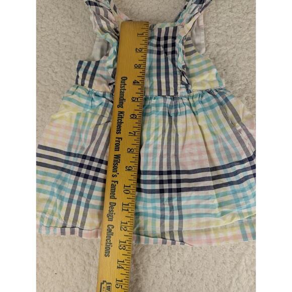 Janie And Jack Girls 12 Months Ice Cream Social Gingham Calico Dress - Picture 2 of 6